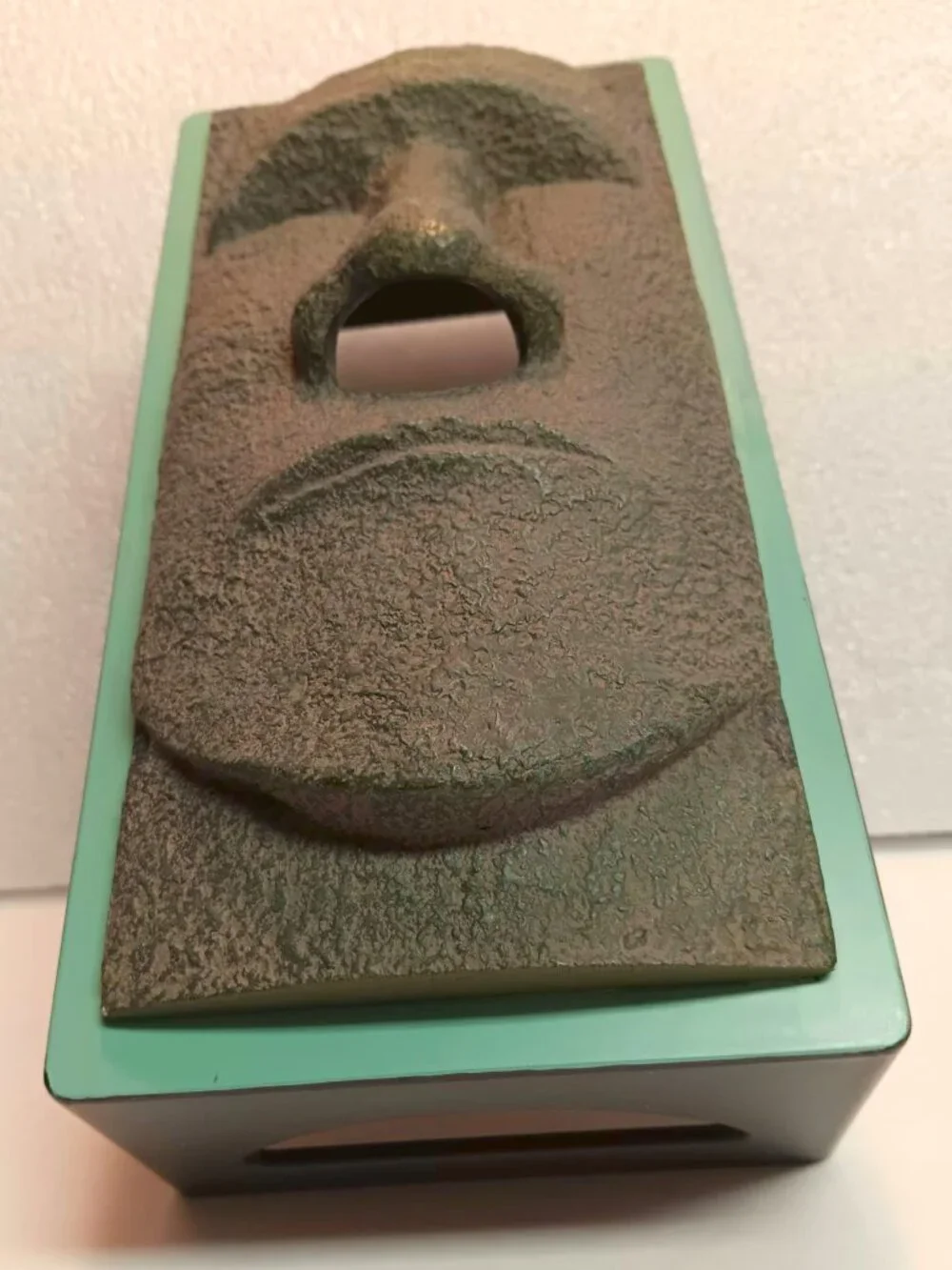 Easter Island Moai resin tissue box cover. Fun lover gift.